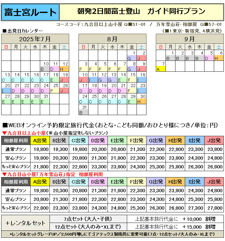 関東朝発富士宮ガイド同行プラン