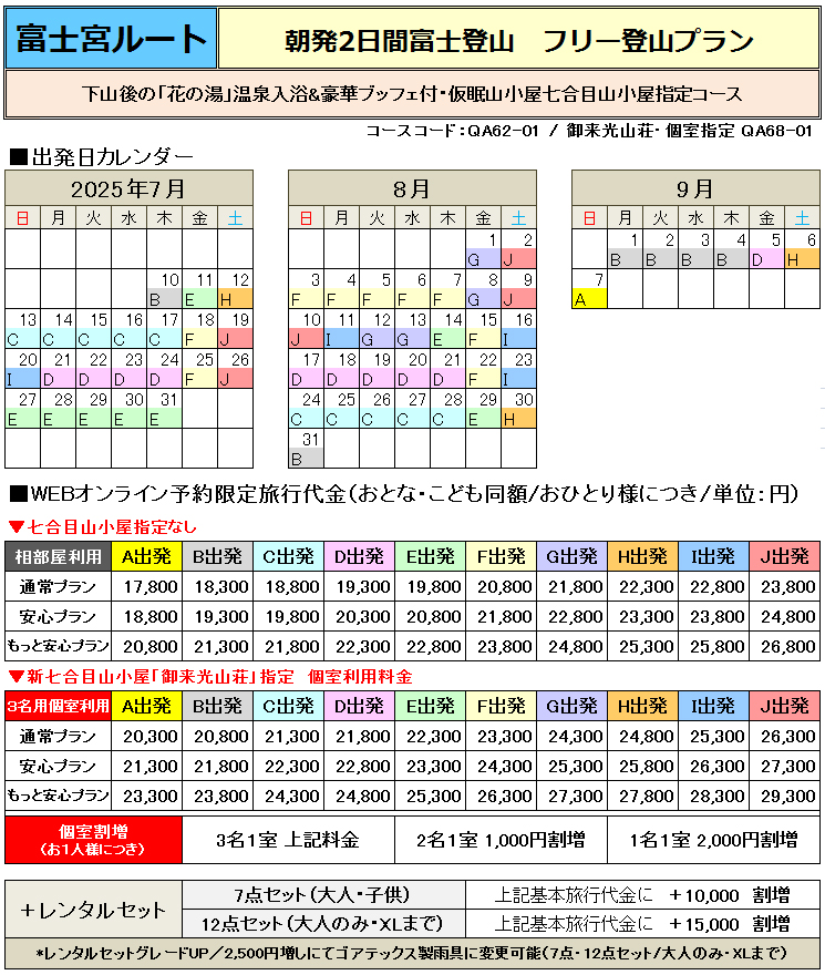 ツアー代金