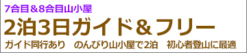 朝発3日間吉田ガイド＆フリー