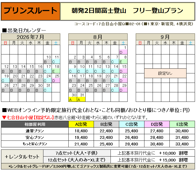 関東朝発プリンスルートフリープラン