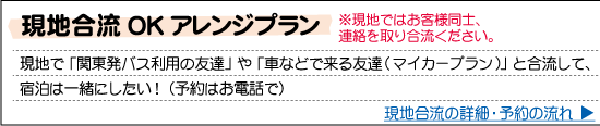 スキー・スノーボード　現地合流