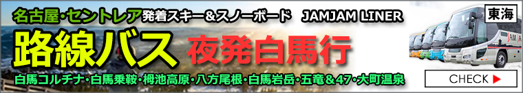 名古屋発白馬行路線バス