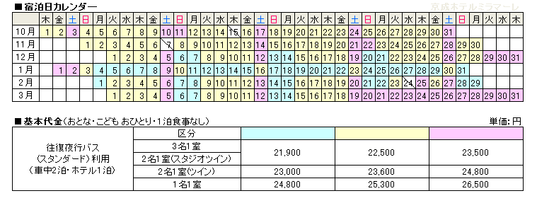 京成ホテルミラマーレ ディズニーグッドネイバーホテル 大阪 京都 神戸発 関西発 夜行バス 宿泊ツアー