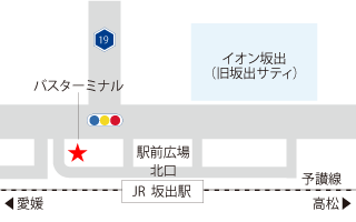 JR坂出駅北口バスターミナル