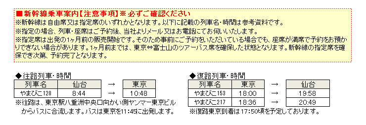 仙台発新幹線プラン