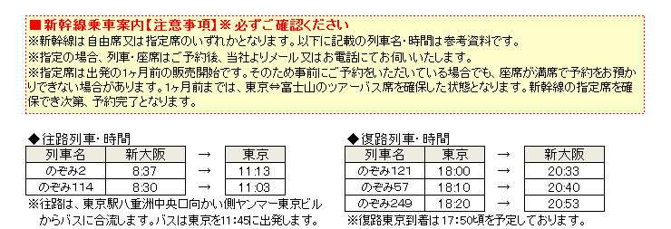 新大阪発新幹線プラン
